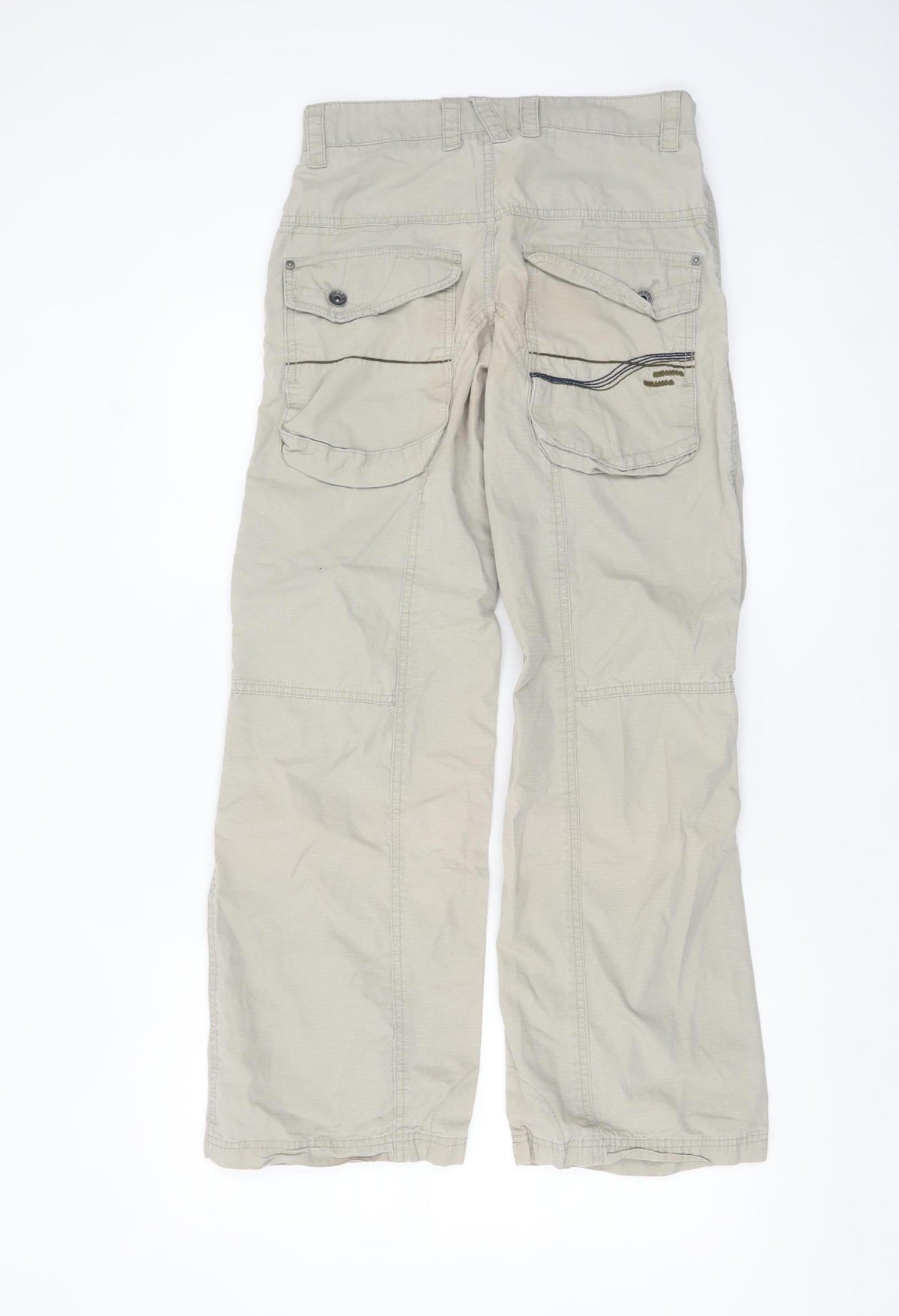 Fa Face Girls Beige Cargo Trousers 13 Years 100% Cotton Casual Pants