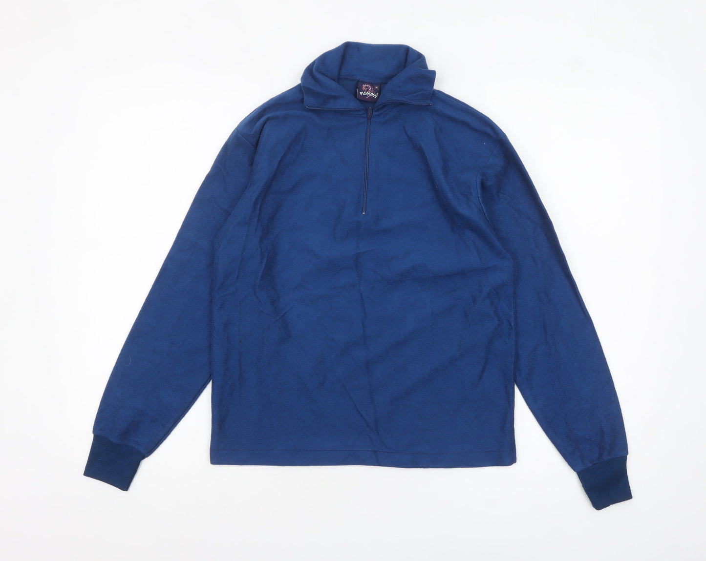 Plumage Women Blue Fleece Pullover Sweatshirt Size 16