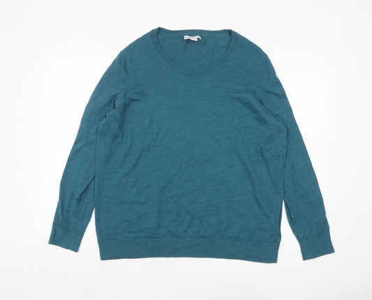 Amazon Essentials Women's Blue 2XL Crew Neck Pullover Jumper