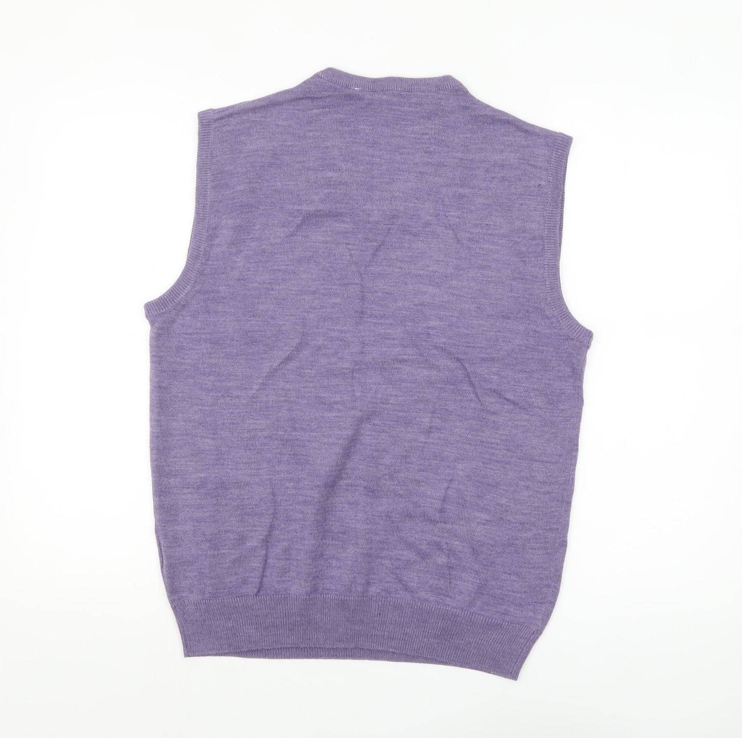 Bar Harbour Men’s Purple Wool Blend V-Neck Sleeveless Vest M