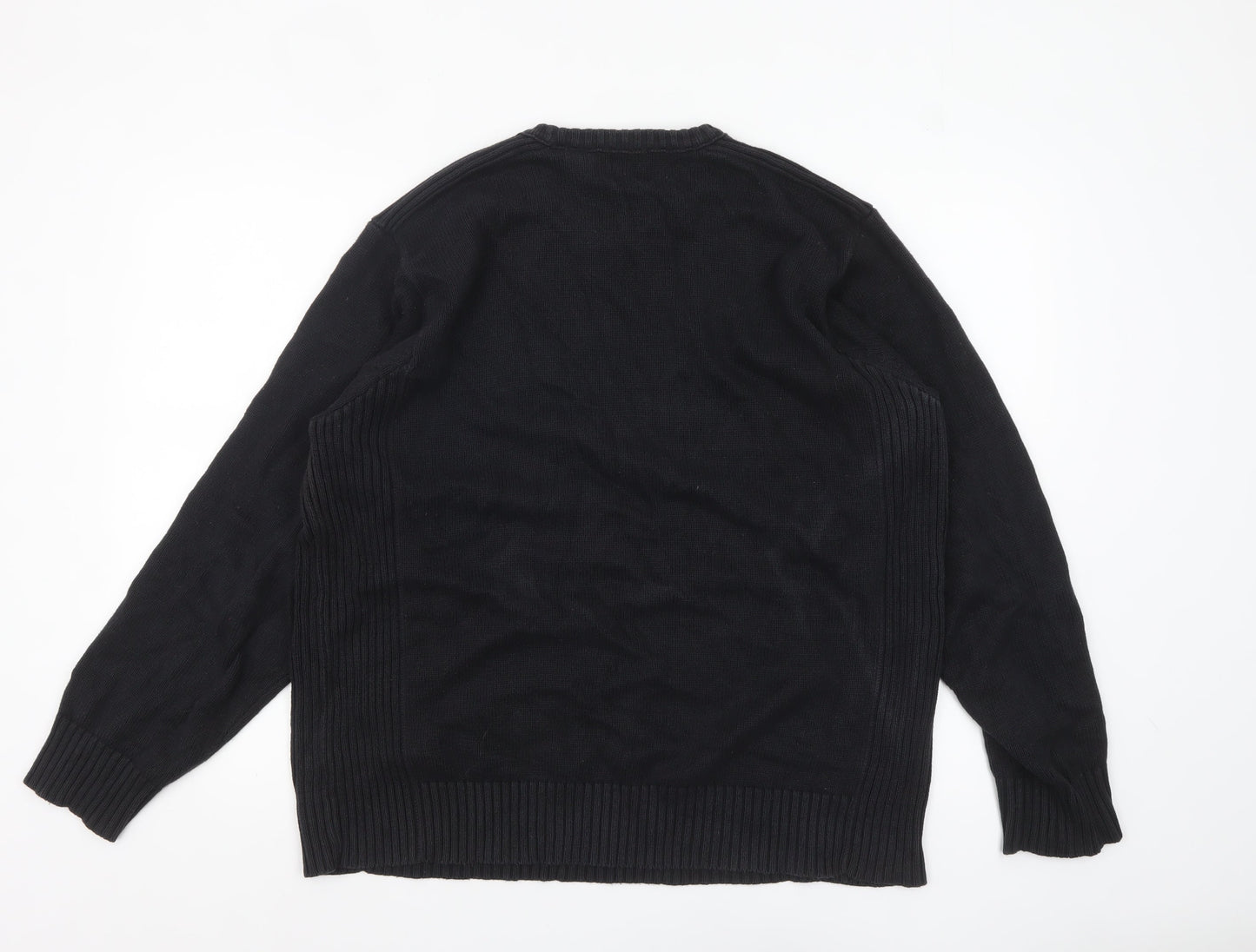 Timberland Men’s Black Cotton Crew Neck Jumper Size L