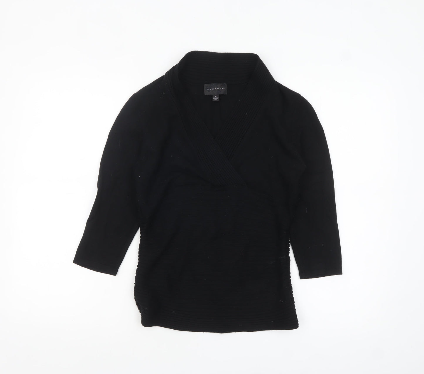 Investments Women’s Black Wrap Knit Jumper Size M