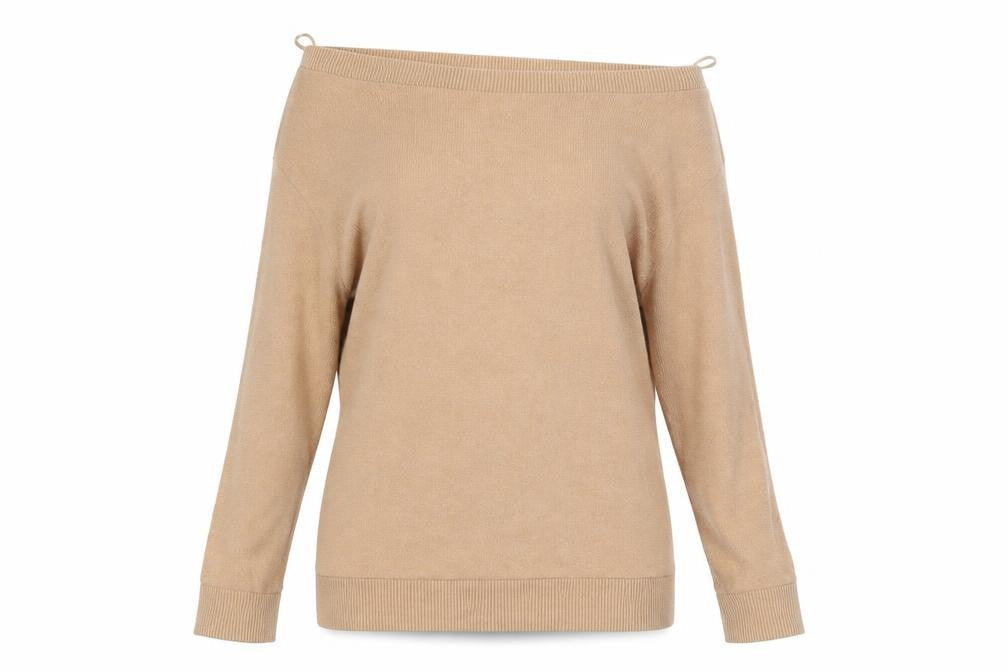 River Island Women’s Beige Boat Neck Knit Jumper Size 10