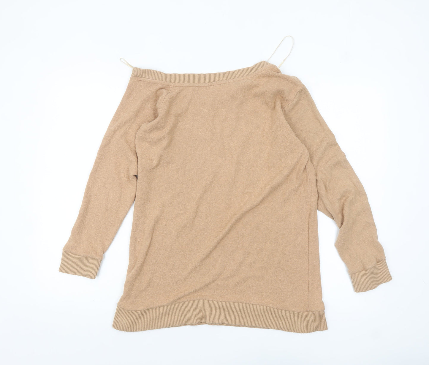 River Island Women’s Beige Boat Neck Knit Jumper Size 10
