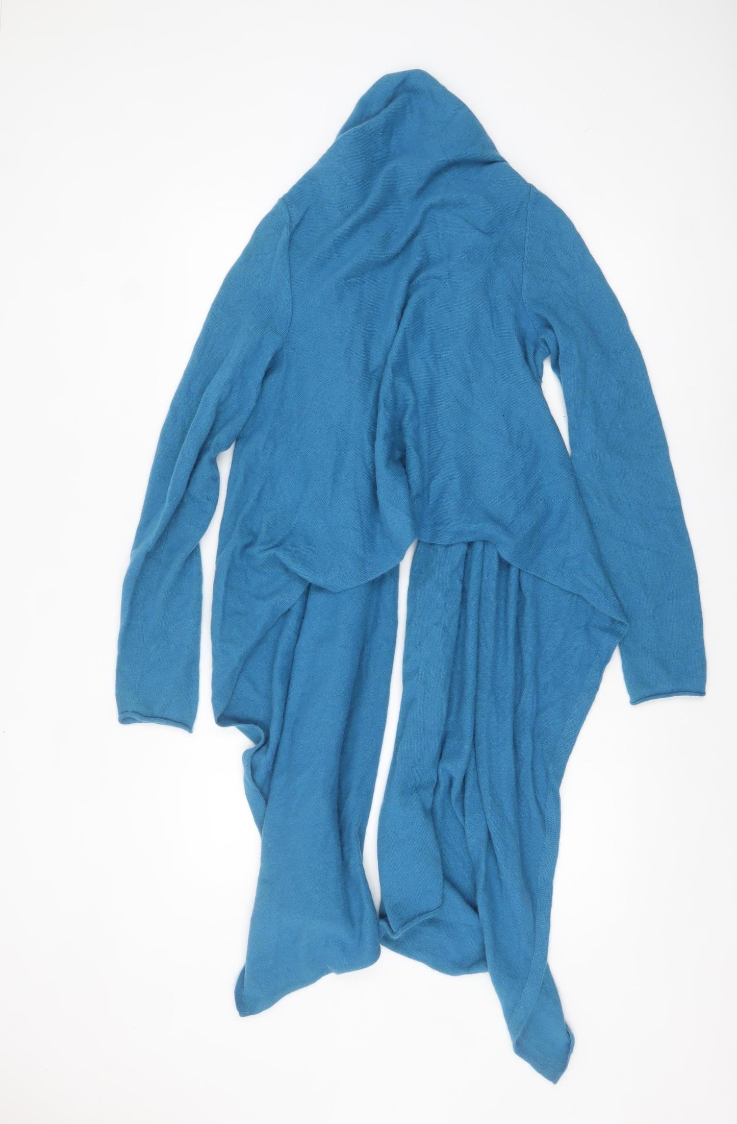 James Lakeland Women's Blue Open Knit Long Sleeve Cardigan Size 12