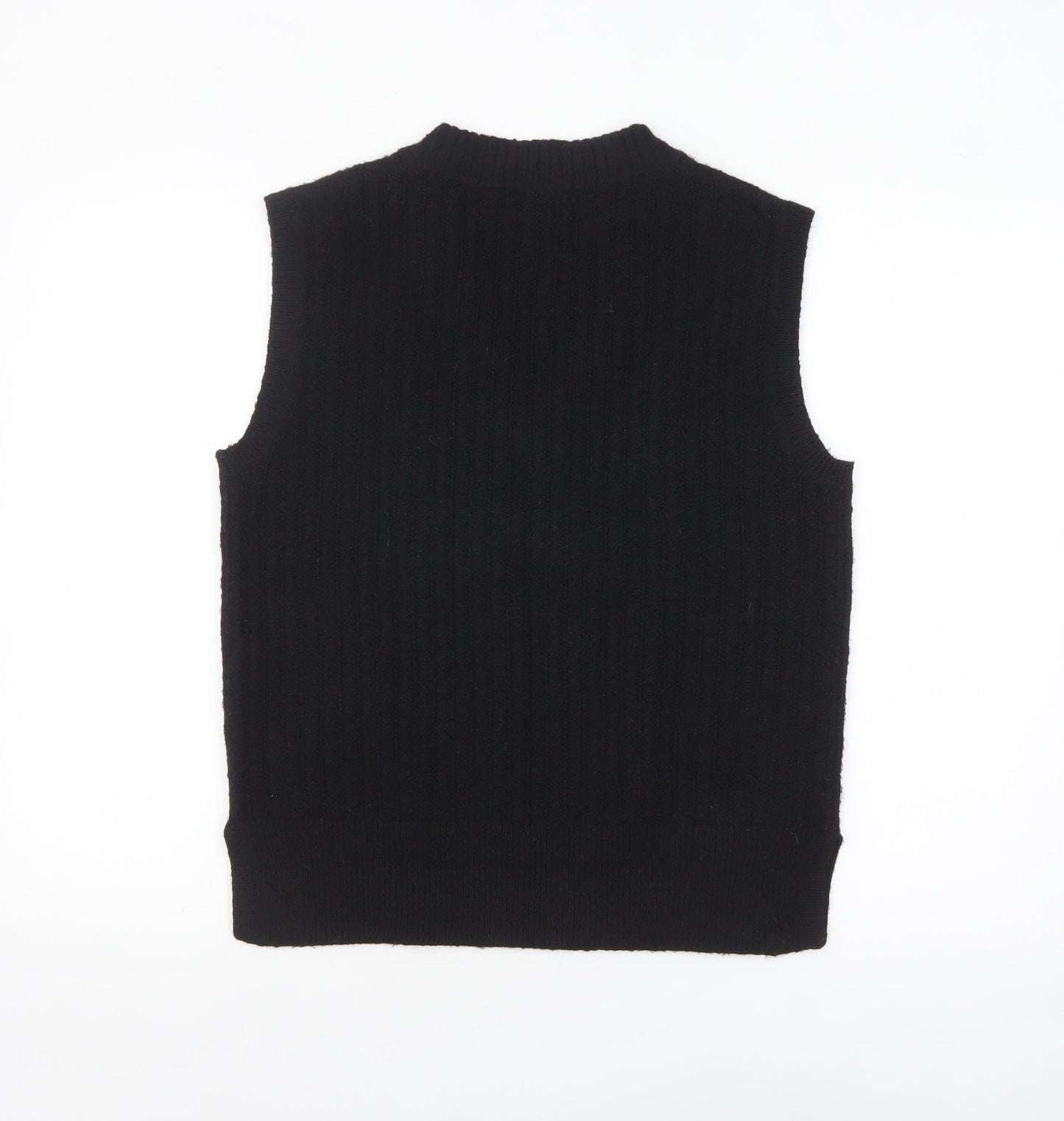 Nobody's Child Women's Black V-Neck Sleeveless Knit Vest Jumper Size 8-10