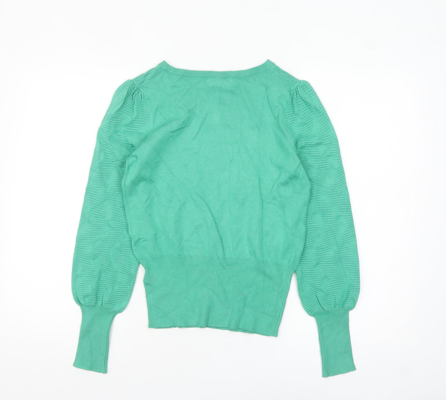 Marks and Spencer Women's Green Knit Jumper Size S Crew Neck