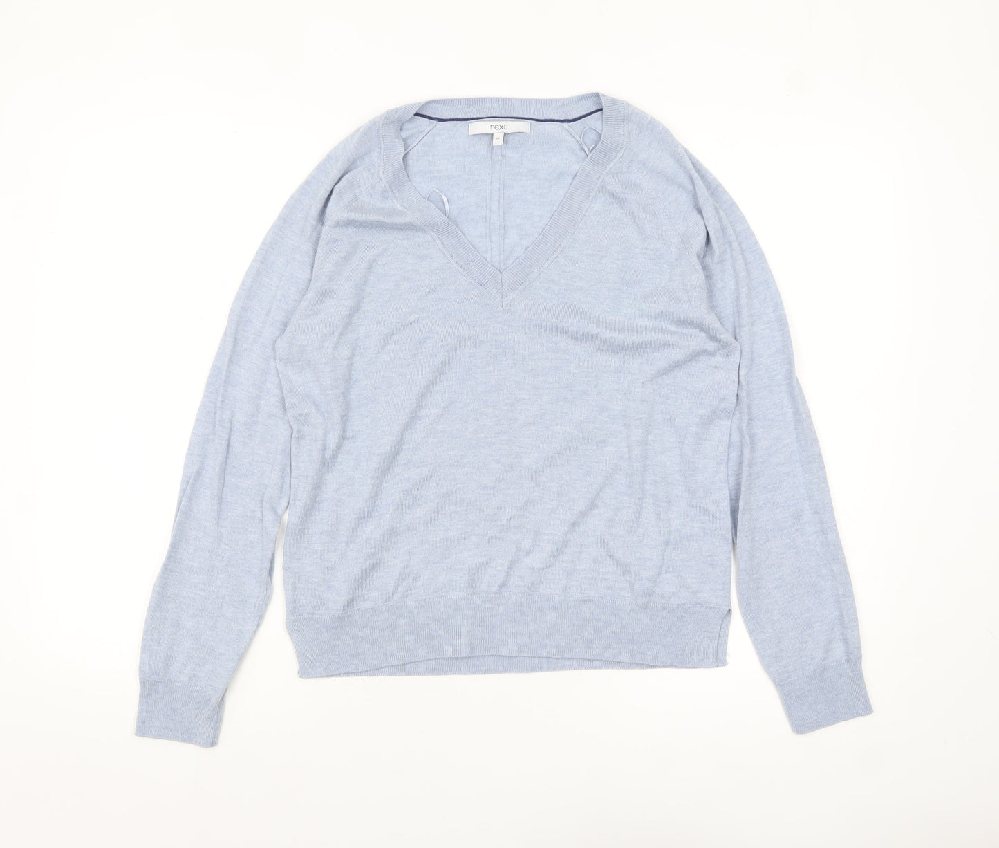 Next Women’s Blue V-Neck Knit Jumper Size 10 Pullover