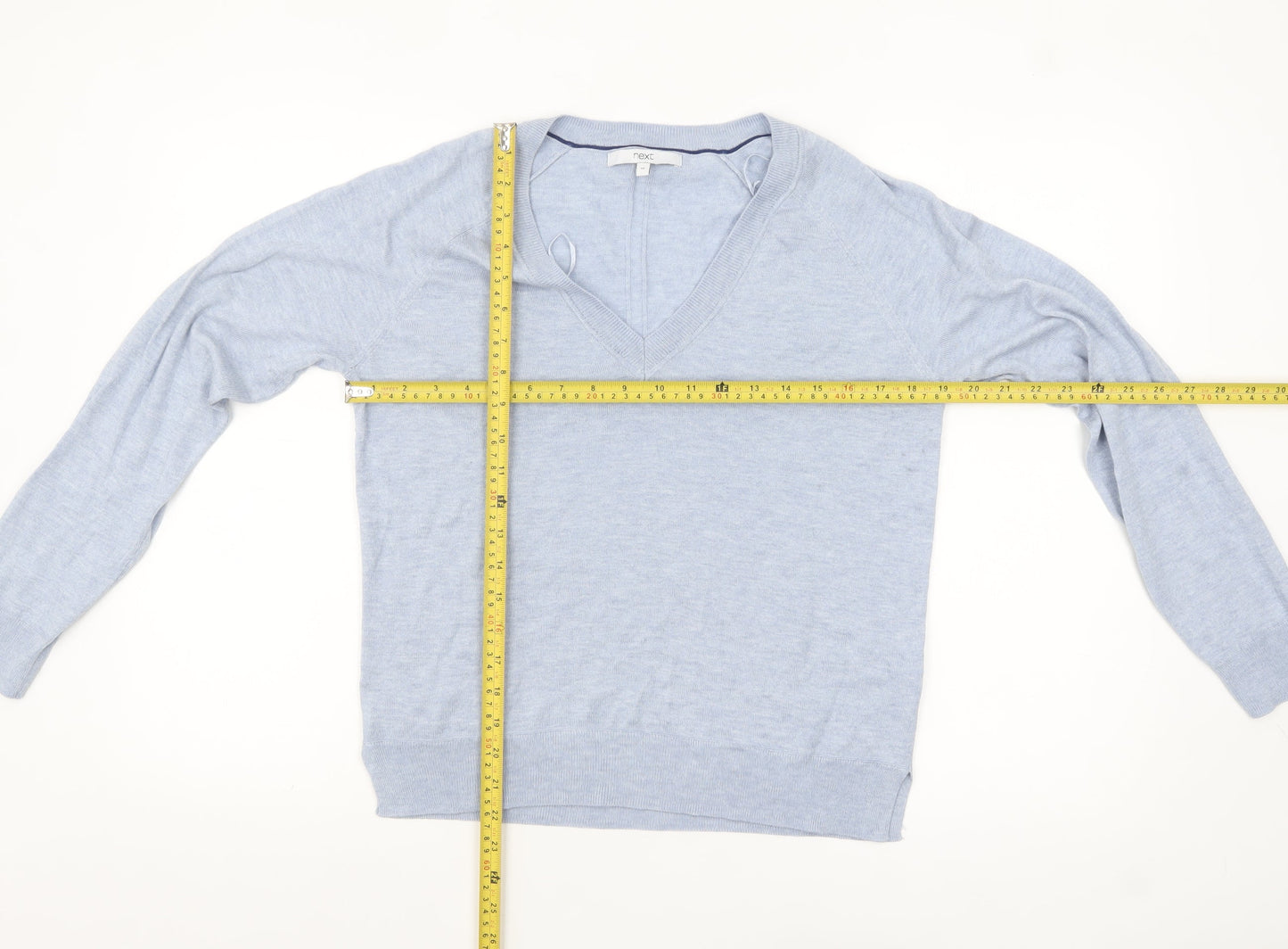Next Women’s Blue V-Neck Knit Jumper Size 10 Pullover