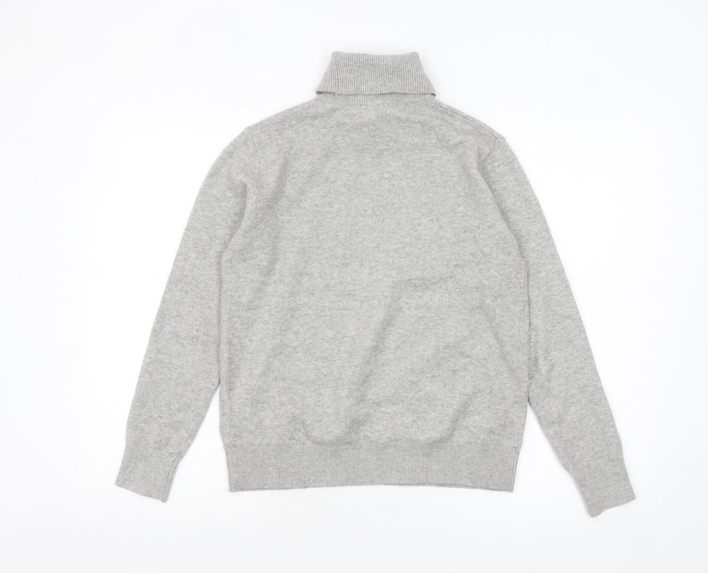 Marks and Spencer Women's Grey Roll Neck Knit Jumper XS