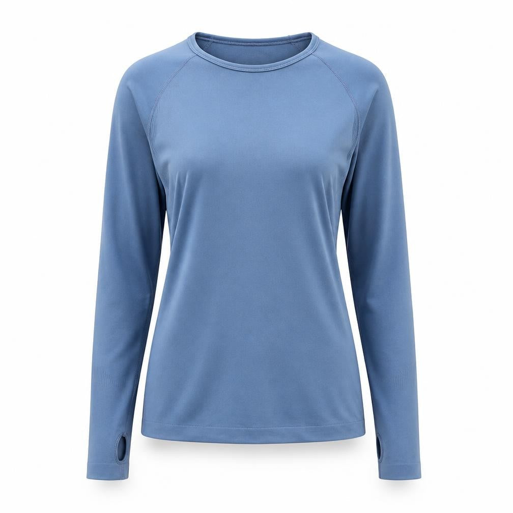 Primark Women Blue Long Sleeve Workout Top XS Slim Fit Activewear Pullover