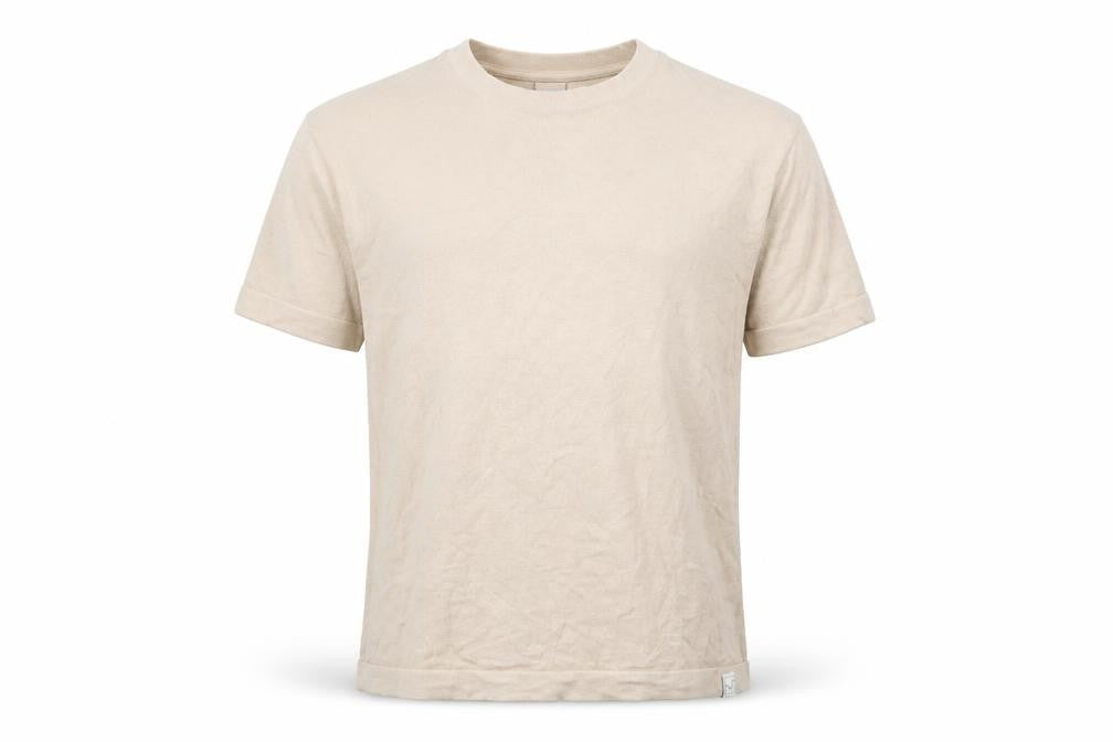 Pull & Bear Men's Beige Short Sleeve Knit Pullover Jumper L