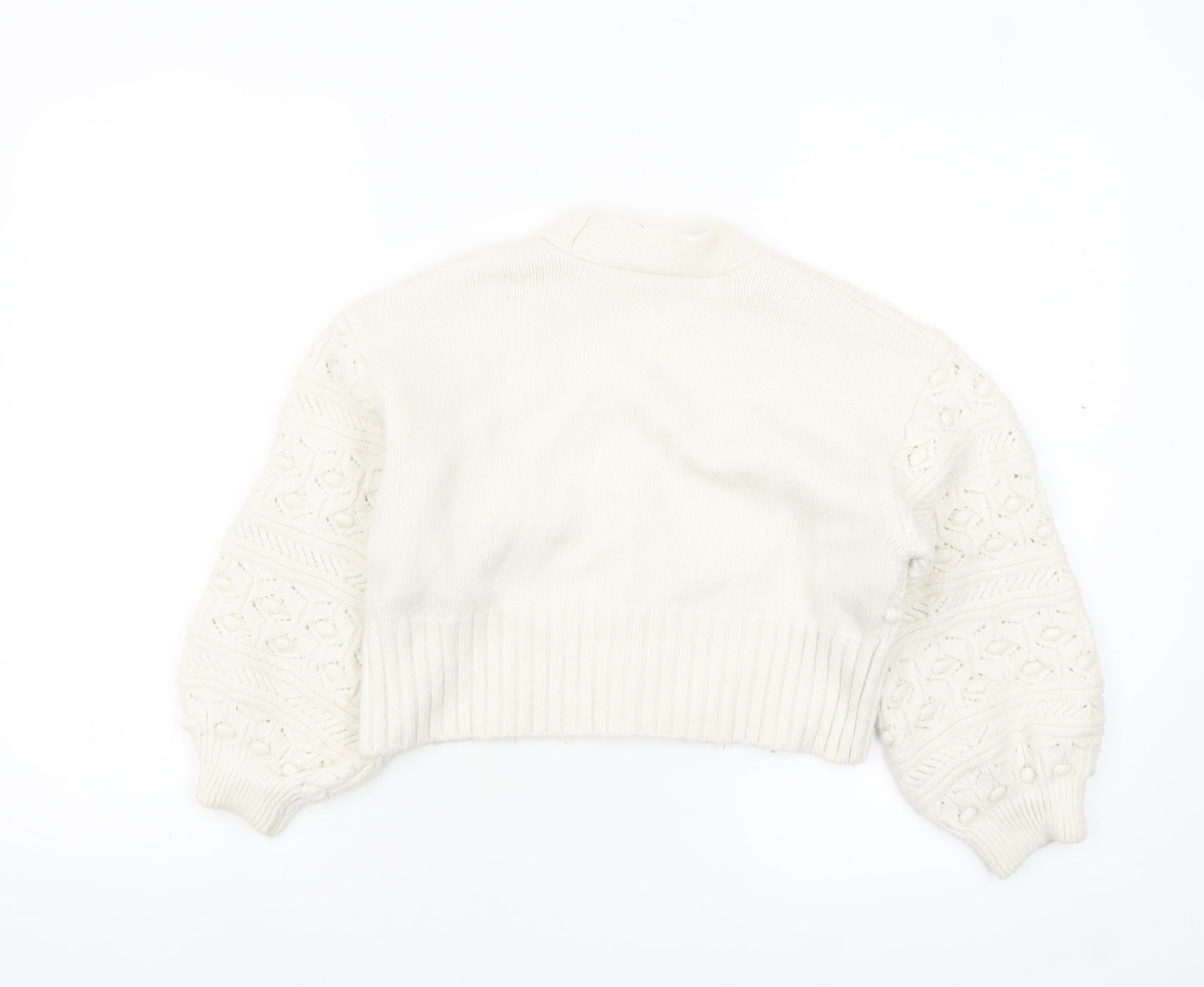 Mavi Women's Ivory Chunky-Knit V-Neck Button Cardigan XS