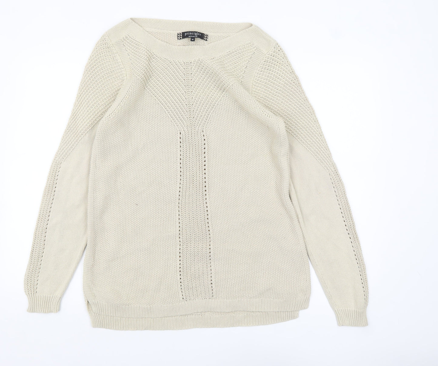 Principles by Ben de Lisi Women’s Beige Cotton Knit Pullover Jumper Size 18