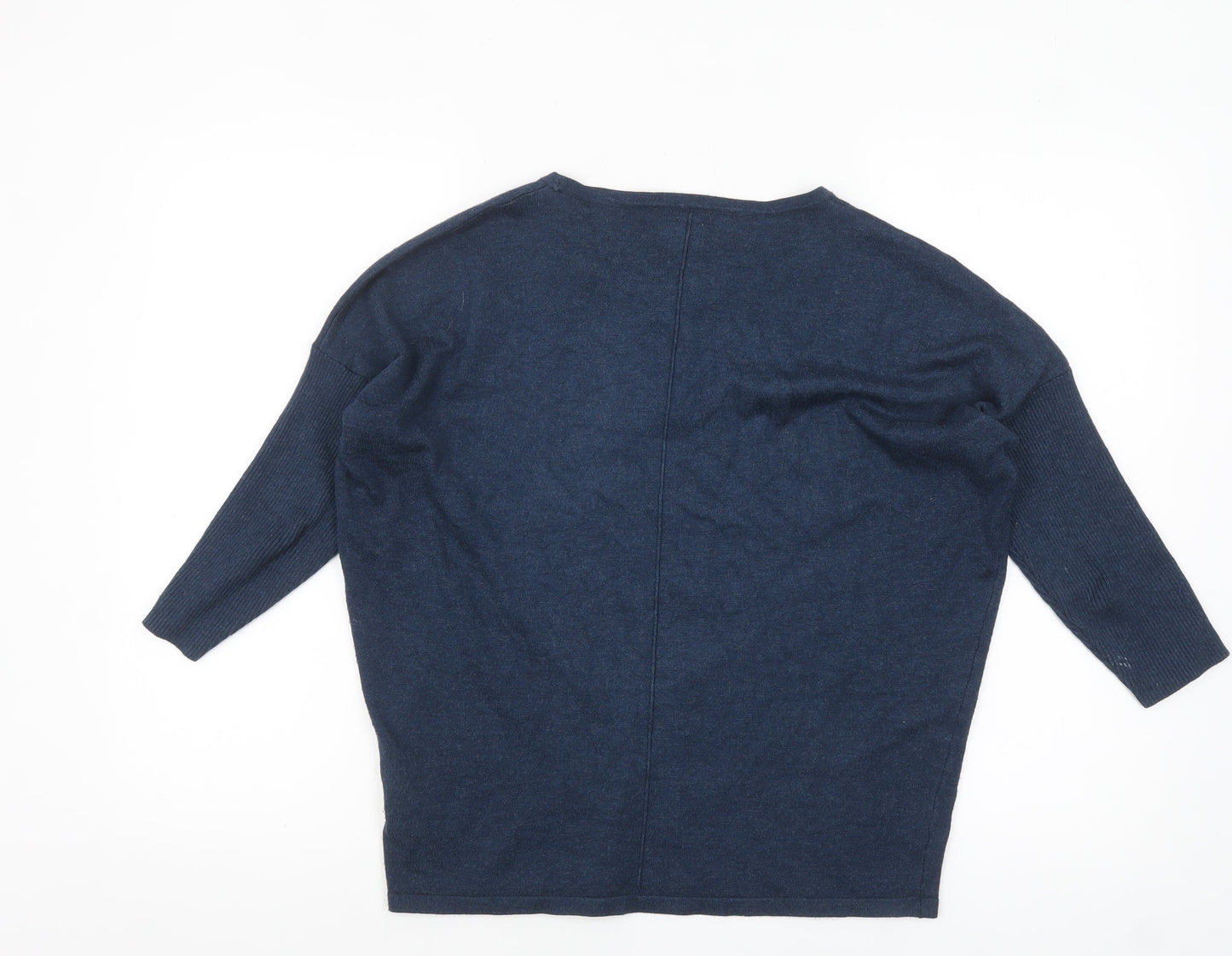 Saint Tropez Women Blue Relaxed Pullover Jumper Size S