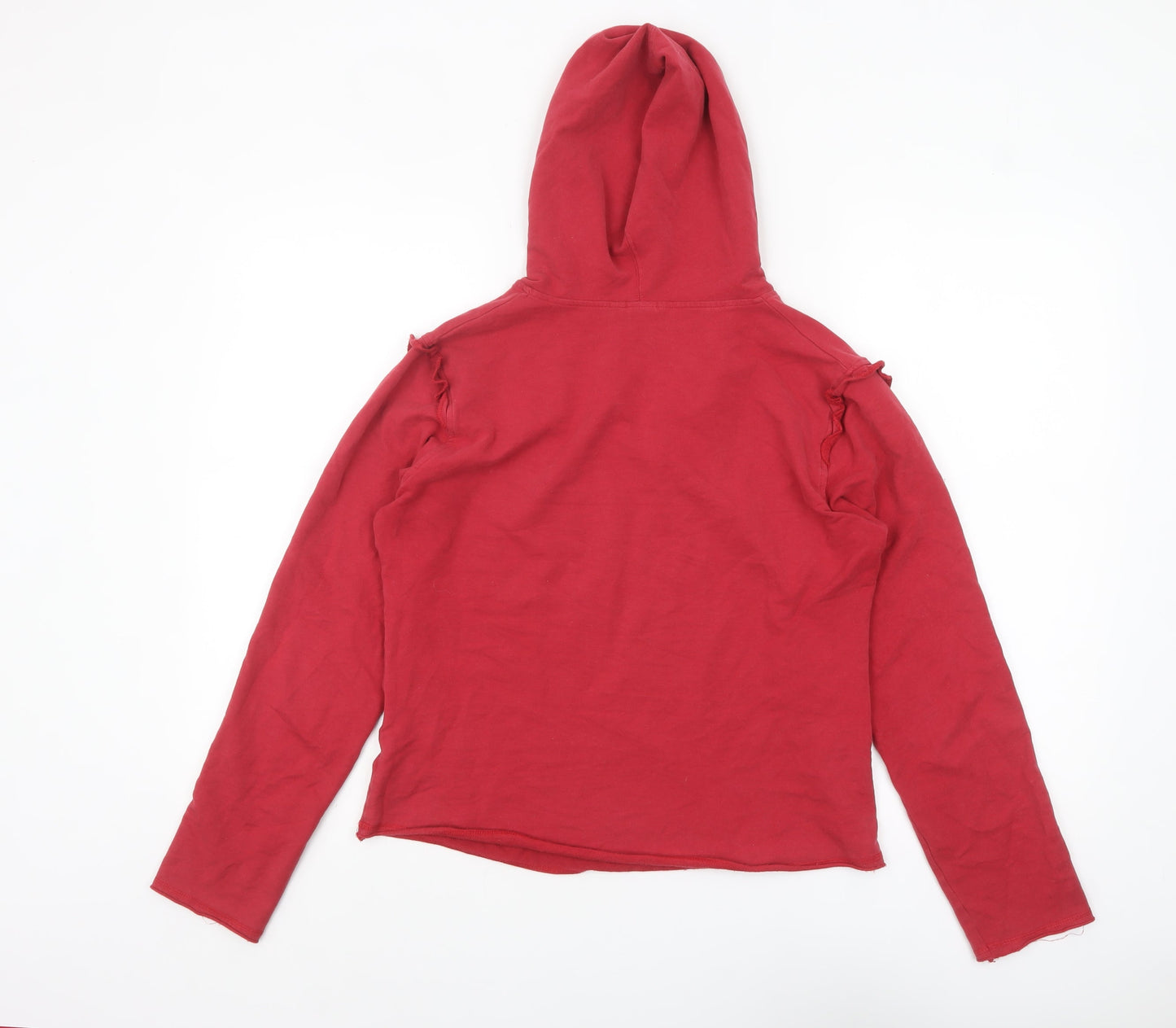 Fat Face Women's Red Cotton Blend Pullover Hoodie Size 12