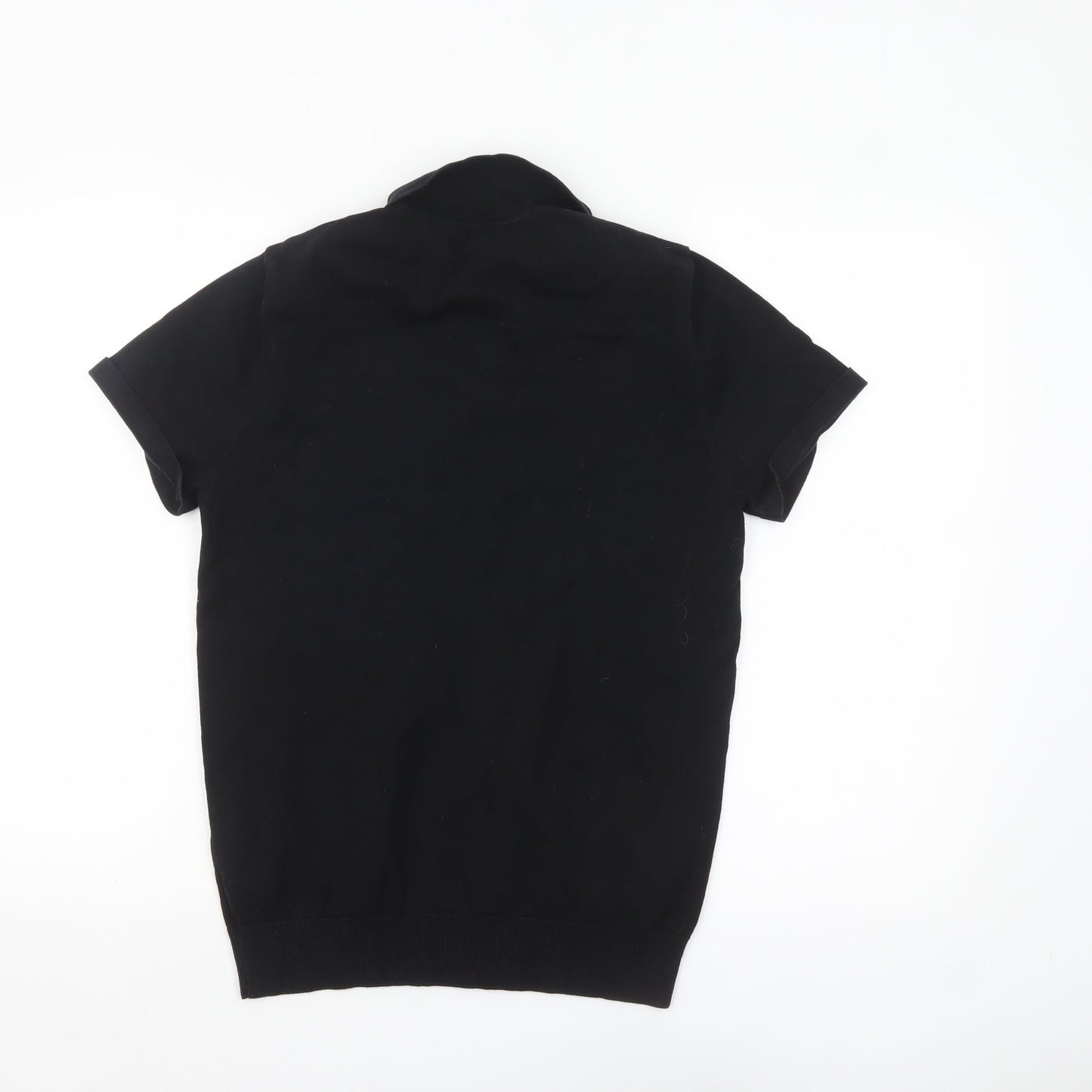 Next Men's Black Short Sleeve Polo Shirt Size S Cotton Blend