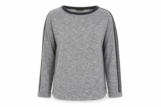 Maison Scotch Womens Grey Long Sleeve Knit T-Shirt Size 10