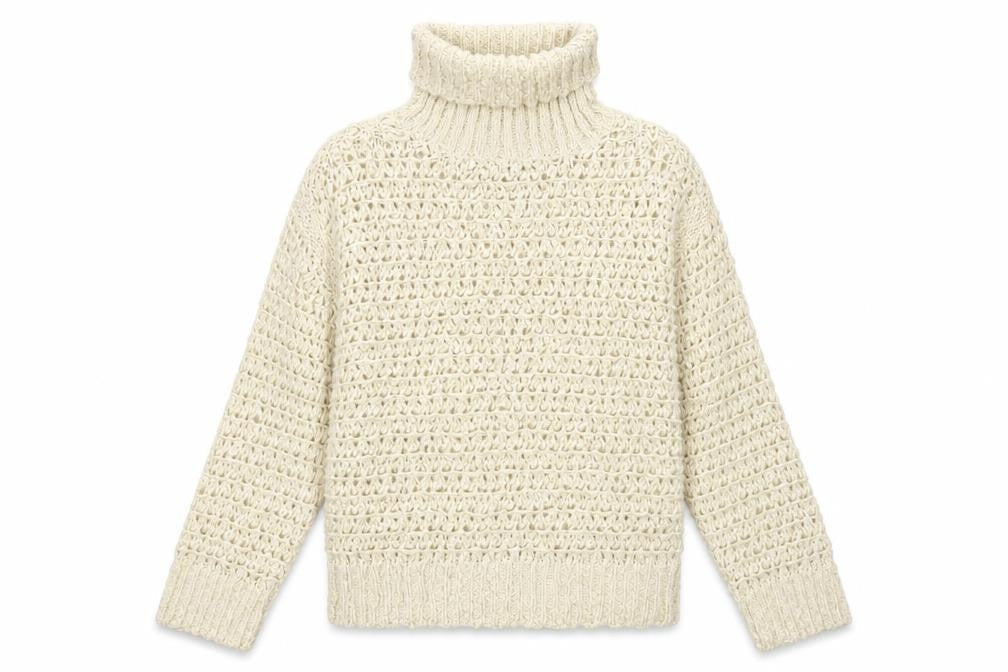 Marks & Spencer Women’s Ivory Roll Neck Chunky Knit Jumper L