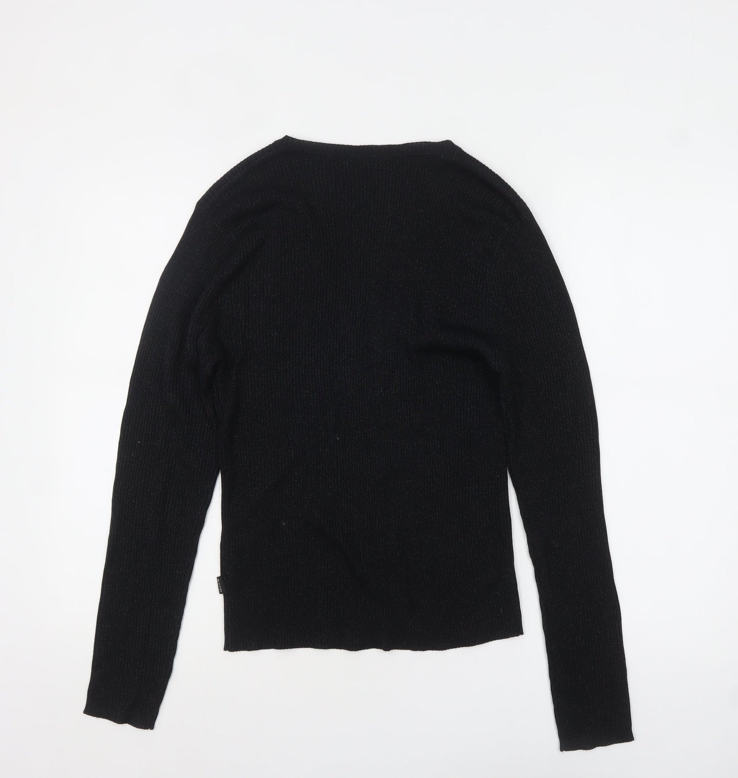 Sand Women's Black Silk Blend V-Neck Cardigan XL