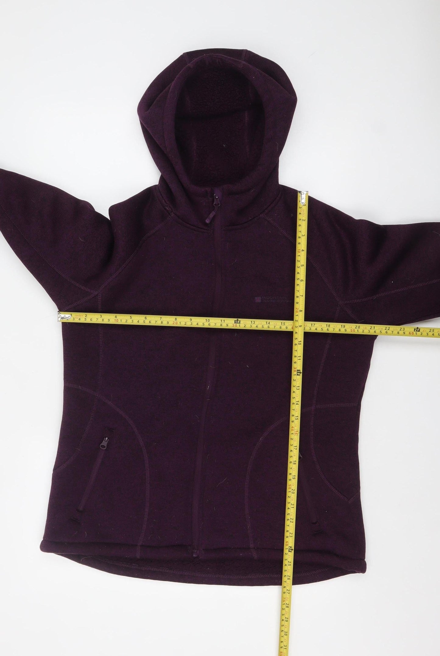Mountain Warehouse Womens Purple Full Zip Hoodie UK 16 Fleece Lined