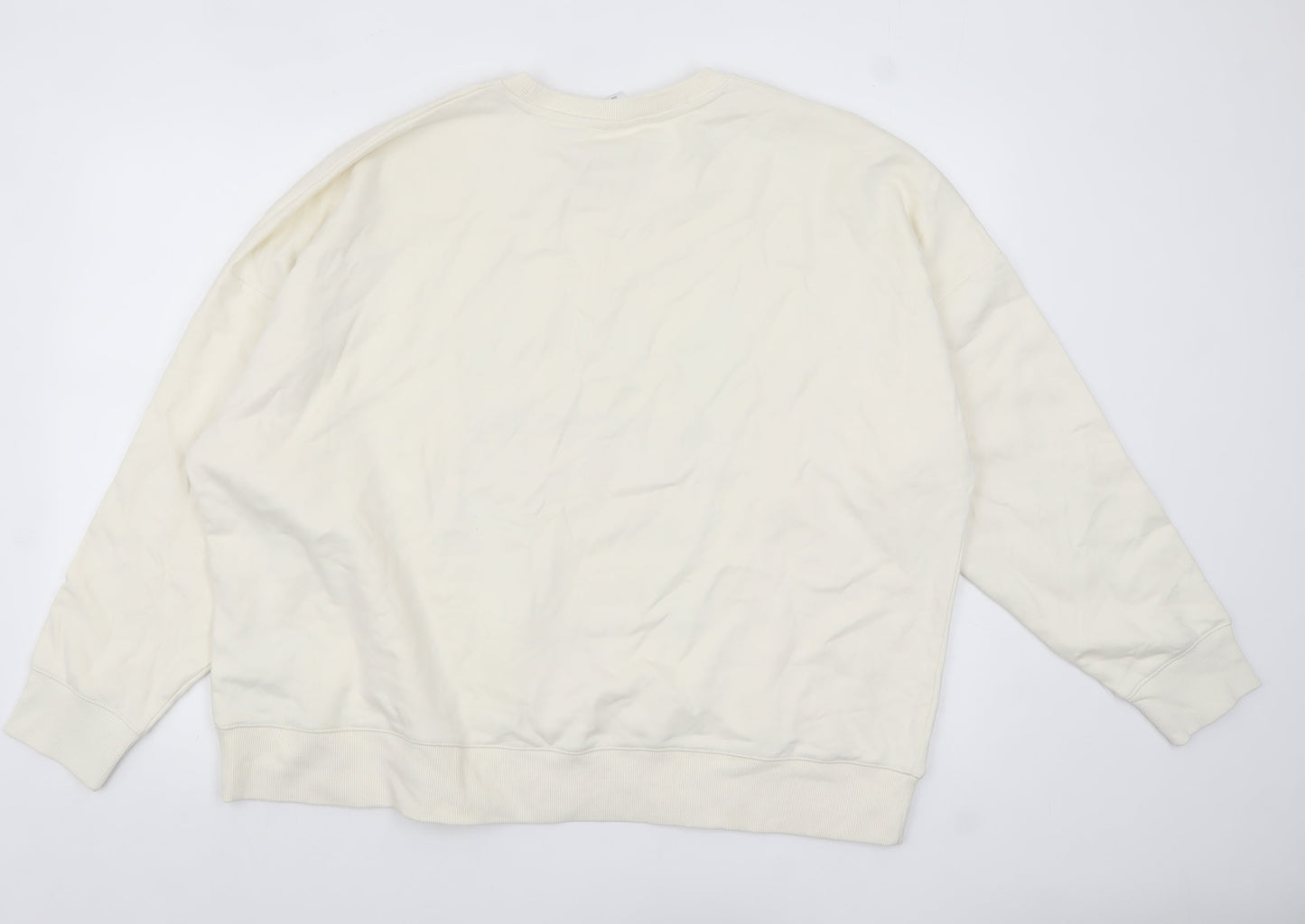 Marks and Spencer Women Ivory Elf Christmas Graphic Sweatshirt Size 20