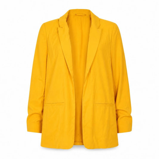 Next Women’s Yellow Blazer Jacket UK 12 Regular Lined Viscose Blend