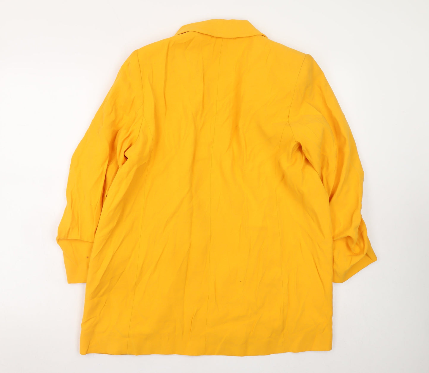 Next Women’s Yellow Blazer Jacket UK 12 Regular Lined Viscose Blend