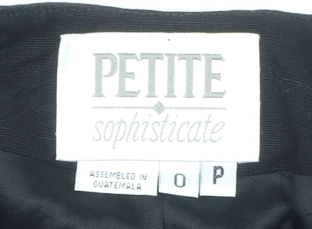 Petite Sophisticate Women's Black Petite Classic Blazer Jacket Size P