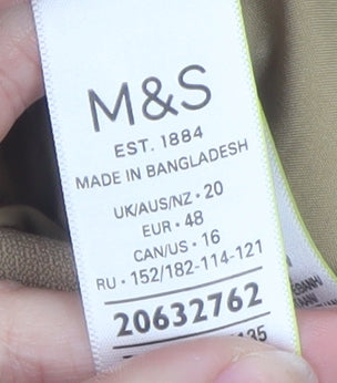 Marks and Spencer Women Beige Size 20 Classic Blazer Jacket