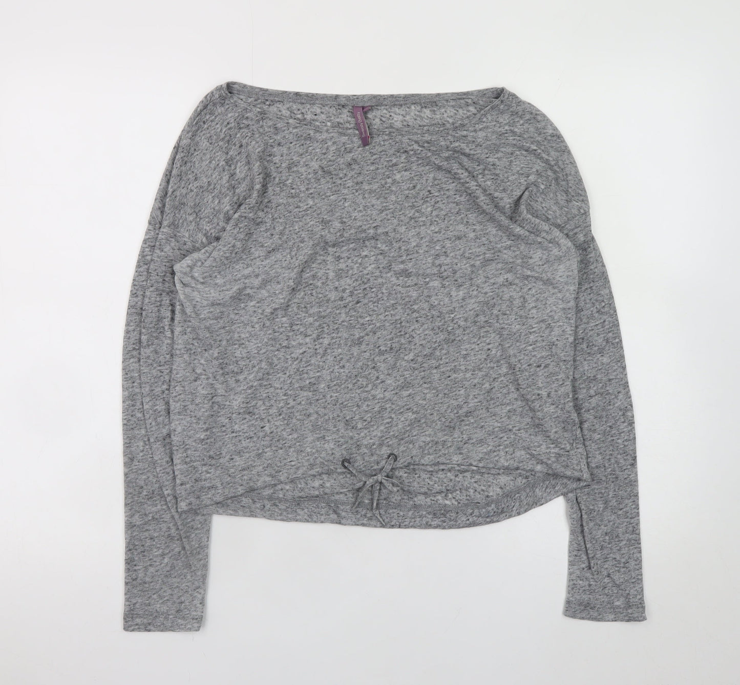 Sweaty Betty Women’s Grey Long Sleeve Relaxed Linen Blend T-Shirt Size S