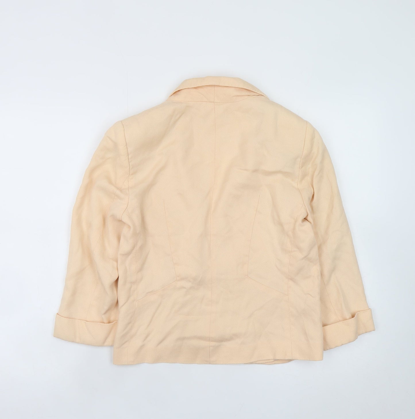 Topshop Women's Beige Lyocell Blazer UK 10 Regular Fit Workwear