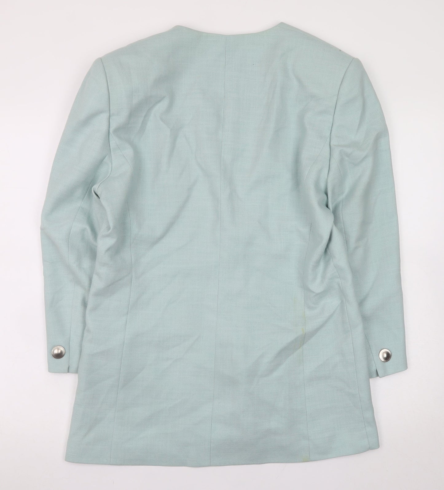 Viyella Women Green Size 12 Classic Long Sleeve Blazer Jacket