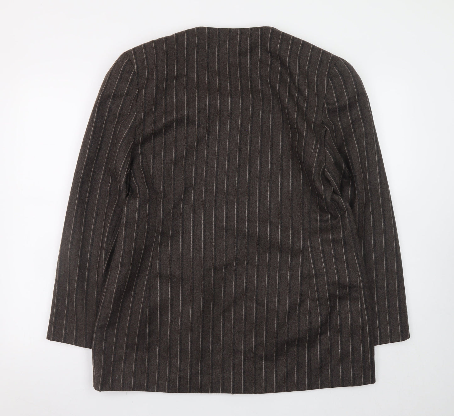 Planet Women’s Brown Wool Pinstripe Blazer Jacket Size 16