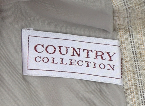 Country Collection Women’s Beige Long Linen Silk Blazer Size 10