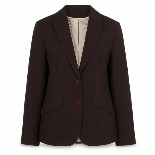 BHS Women Brown Size 10 Regular Fit Lined Polyester Blazer