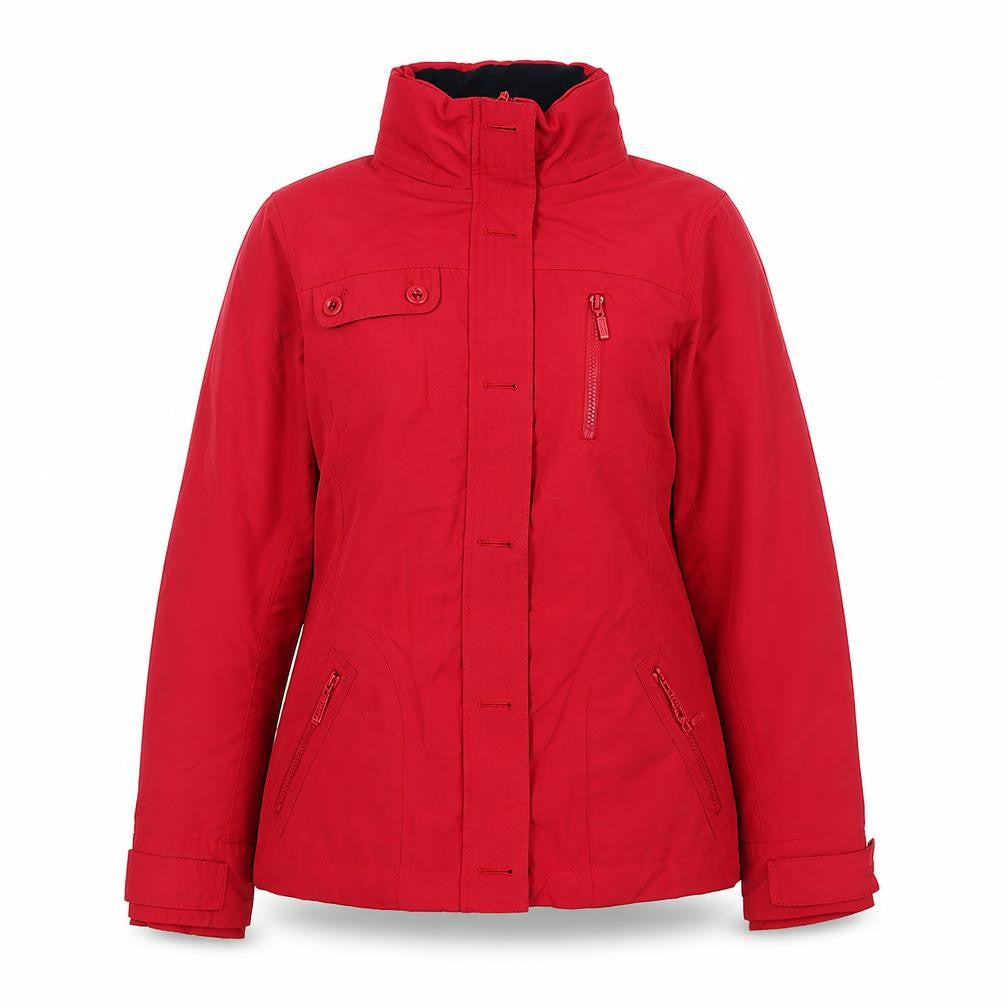 Maine New England Women's Red Waterproof Parka Jacket Size 12