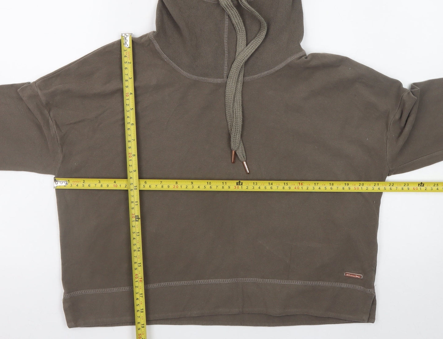 Sweaty Betty Womens Brown Drawstring Hooded Pullover Sweatshirt M