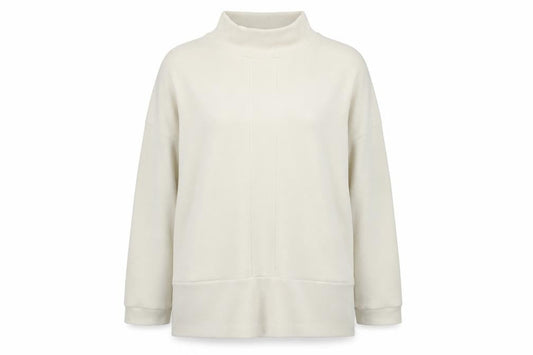 Tu Women’s Ivory Mock Neck Long Sleeve Relaxed Fit Jumper Size 18