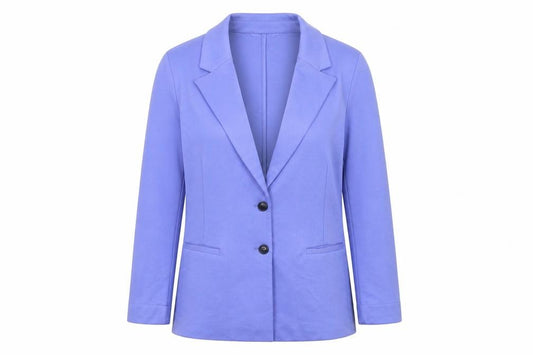 Cotton Traders Womens Blue Blazer Size 12 Lined Polyester Jacket