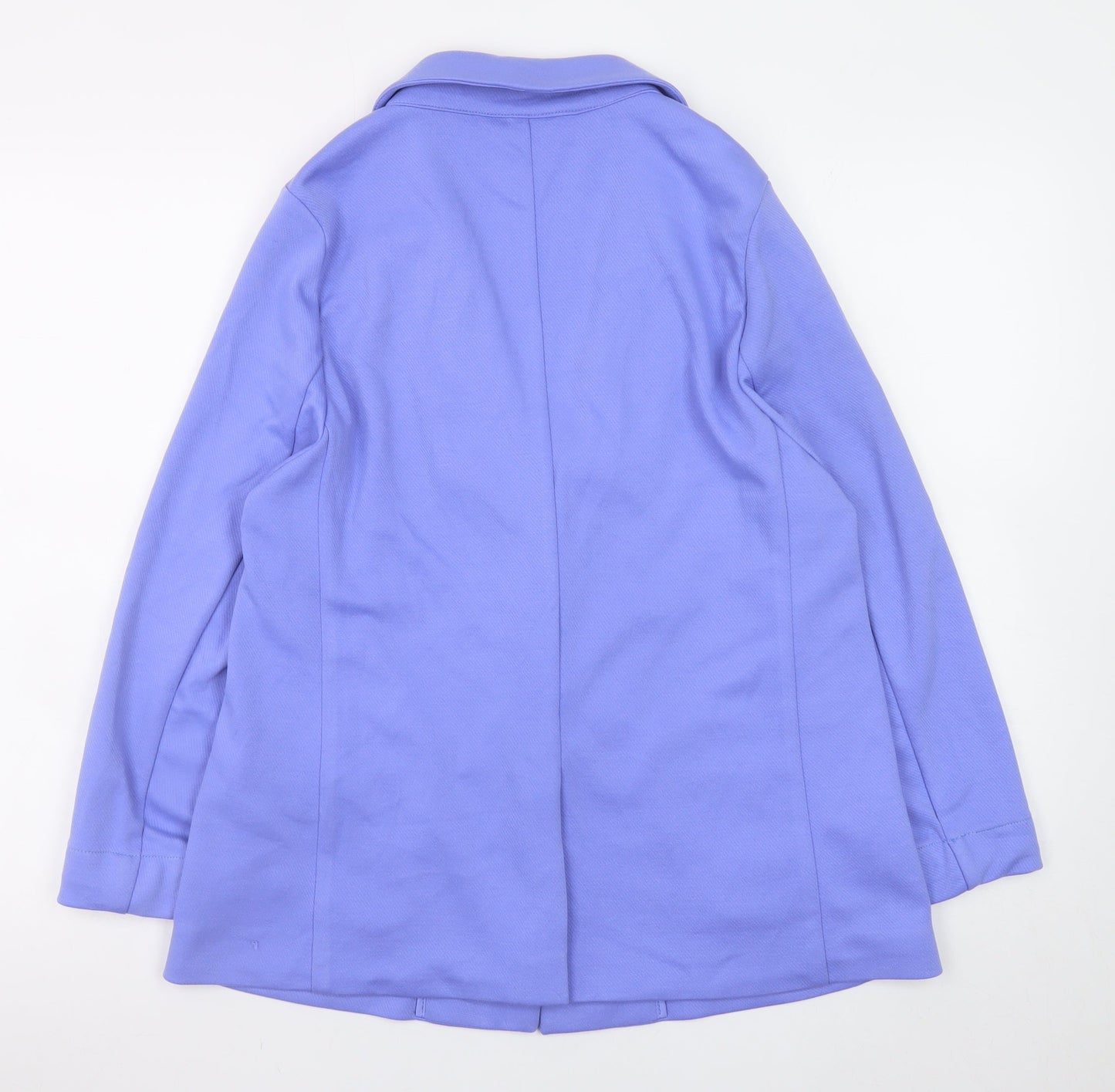 Cotton Traders Womens Blue Blazer Size 12 Lined Polyester Jacket
