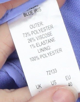 Cotton Traders Womens Blue Blazer Size 12 Lined Polyester Jacket