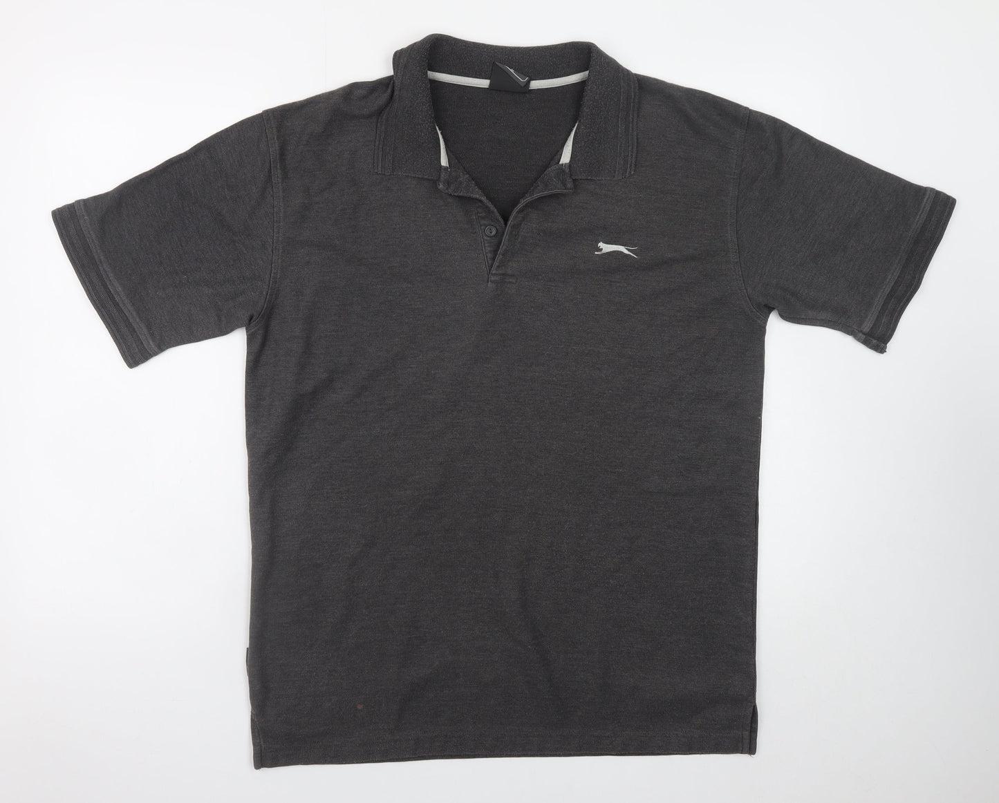 Slazenger Men’s Grey Polo Shirt L Regular Fit Lightweight Sports Top