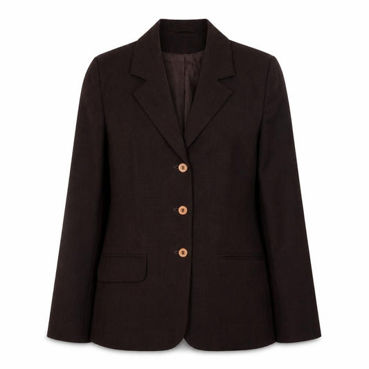 NAF NAF Women’s Brown Polyester Blazer Size 10 Classic Work Jacket