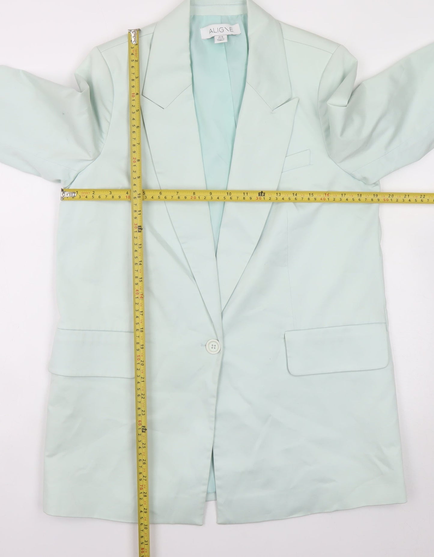 Aligne Women’s Green Blazer Jacket Size 10 Single Breasted Workwear