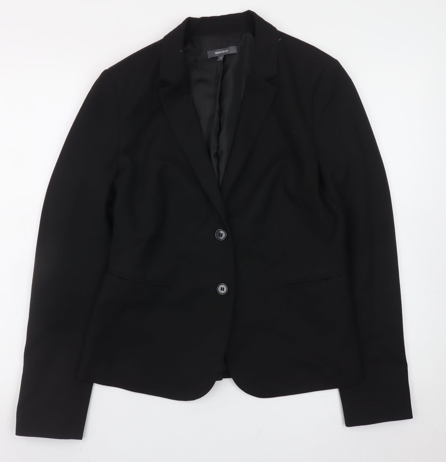 Montego Women’s Black Blazer Jacket Size 10 Regular Fit Workwear