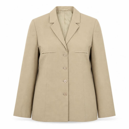 Next Women’s Beige Wool Blazer Size 12 Classic Formal Jacket