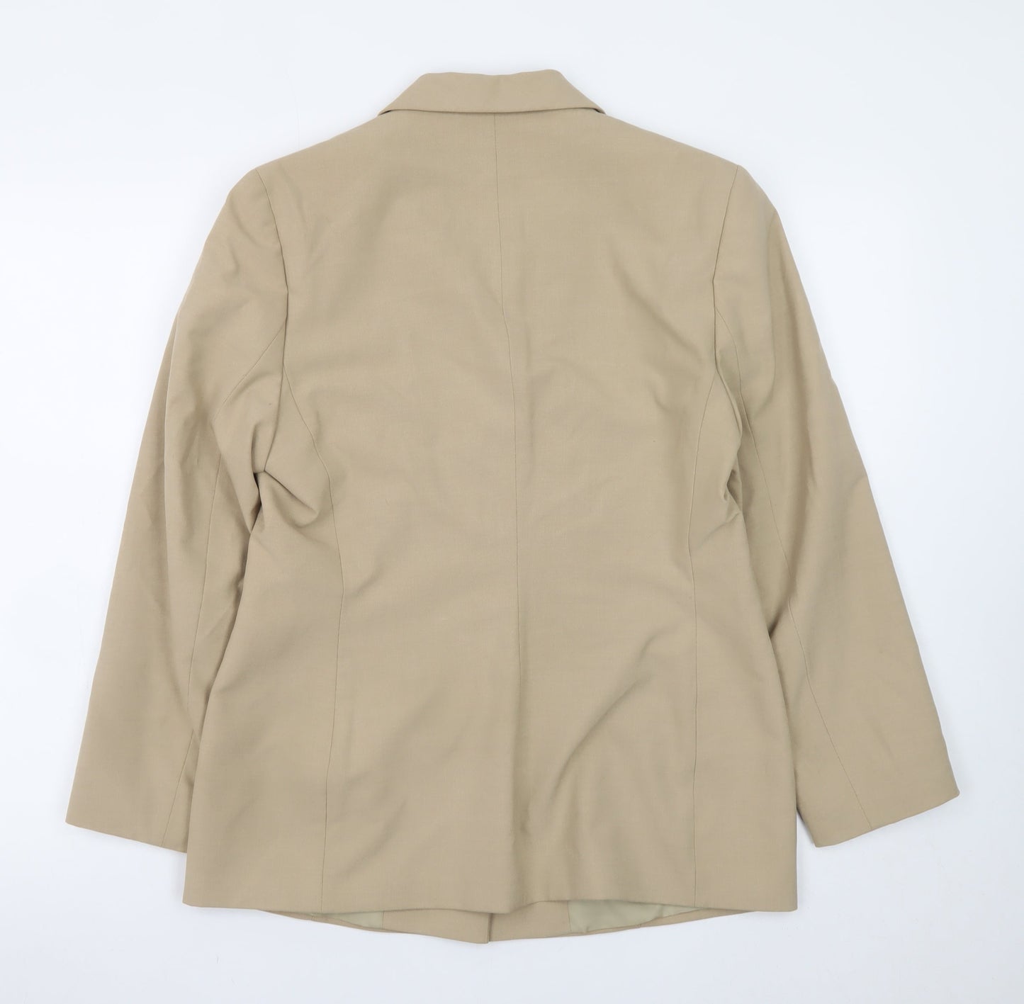 Next Women’s Beige Wool Blazer Size 12 Classic Formal Jacket