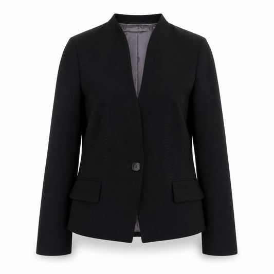 Precis Petite Women's Black Size 8 Blazer Single-Breasted Jacket