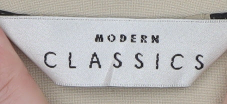 Modern Classics Women Beige Long Blazer Jacket UK 12 Polyester Lined
